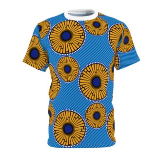 Oyo Sunburst Ankara Print T-Shirt | All-Over African Wax Print Tee